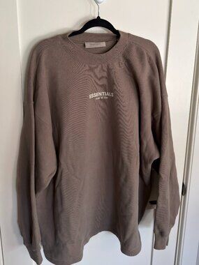 Fear of God Essentials Crewneck Sweatshirt Taupe Mauve Size L
